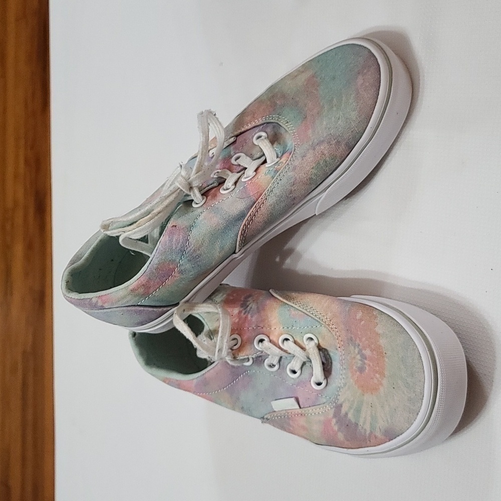 Vans Womens Sneakers Shoes Tie-Dye Sunburst Pastels Laces Size 8 GUC *READ*